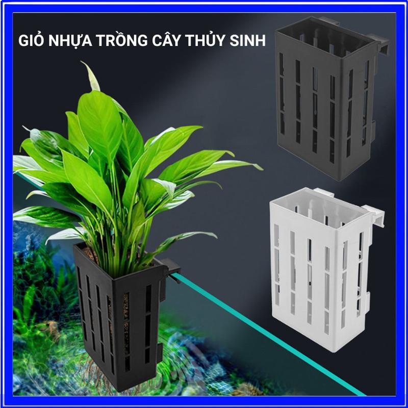 Giỏ Trồng Cây Thủy Sinh - Giỏ Nhựa Móc Hít Bể Cá, Rọ Nhựa Cốc Nhựa Trồng Cây Thủy Sinh Nhiều Size Cho Bể Thủy Sinh