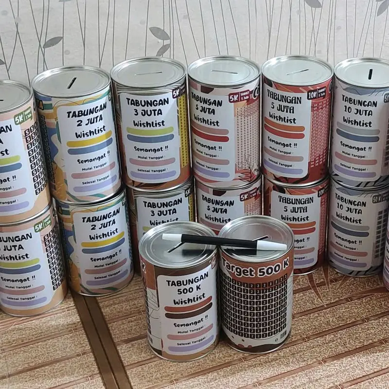 CELENGAN TARGET CELENGAN KOIN TARGET 5 JT BUKA TUTUP DAN PERMANEN SMAL (S) Plastik 8