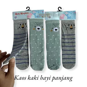 Baby Kingdom Kaos Kaki Bayi Panjang 6 Pasang Cocok untuk Cewek dan Cowok Unisex dengan Desain Lucu dan Warna Menarik