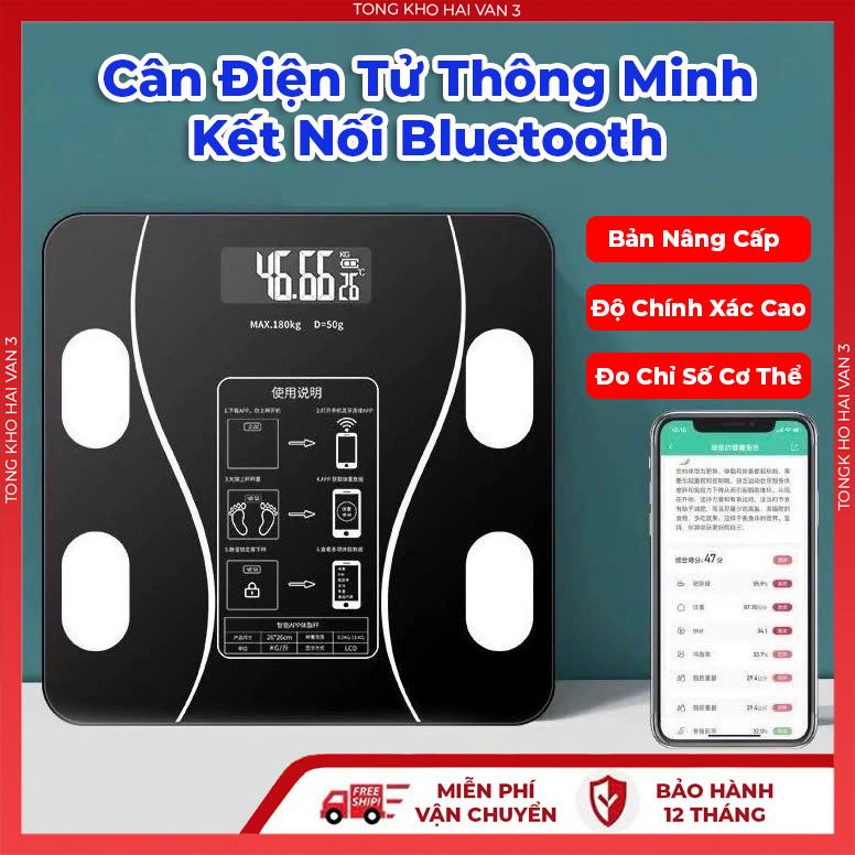 Cân Điện Tử Kết Nối Bluetooth Đo Chỉ Số Cơ Thể Thông Minh APP Điện Thoại Độ…