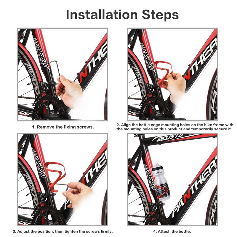 PANTHER Ultra-Light Aluminum Bike Bottle Cage Drink Drink Holder High Elasticity Universal Mount For Road Mountain Cross Bike 4