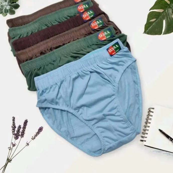 paket hemat 10pcs celana dalam segitiga celana dalam pria dewasa bahan katun lembut nyaman dipakai terlaris Pendek Cowok Motif Merah Boxer Hitam