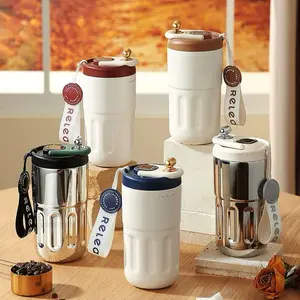 Tumbler Kopi Aesthetic Smart LED Stainless Steel SUS316 Termos Vacuumm Insulated Japan Style 450ML