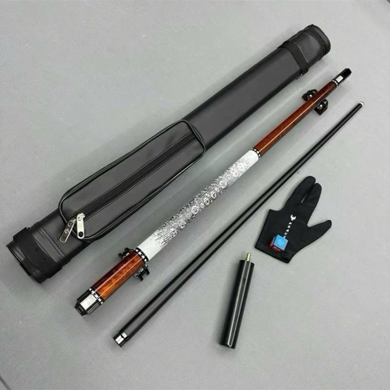 Combo Cơ Bida - KT-Pro Ngọn Sợi Carbon - Tặng chuôi nối - Bao da, găng,lơ  Carbon