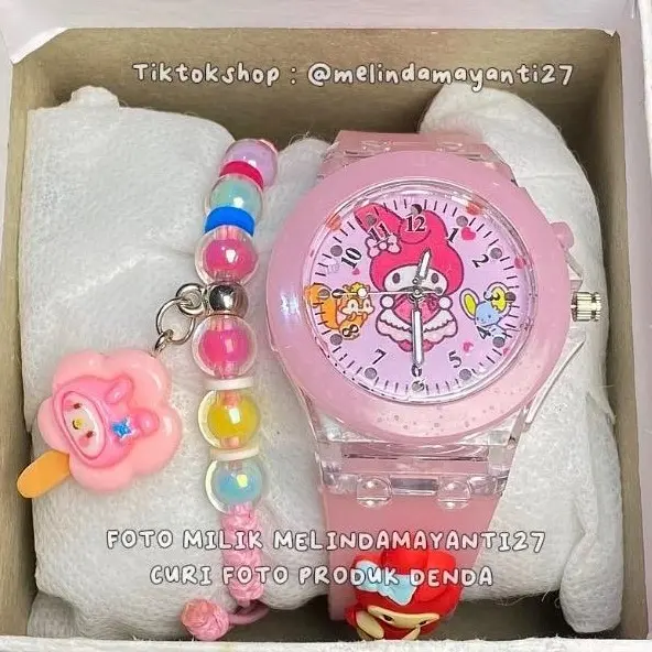 Jam tangan anak kelap kelip free gelang +box Fashion 0