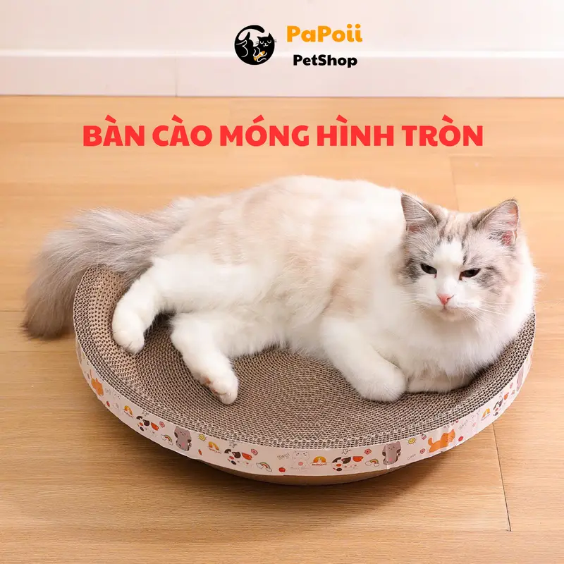 Bàn Cào Móng Cho Mèo Hình Tròn, Ổ Cào Móng Cho Mèo Đường Kính 30cm/40cm 0