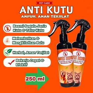 Maxicare - Obat Kutu Kucing dan Anjing Ampuh Basmi Kutu Aman Terjilat Mati Kutu Elope OBAT PEMBASMI KUTU KUCING ANJING KELINCI ANABUL Clever Solution Royal Care semprot anjing & kucing