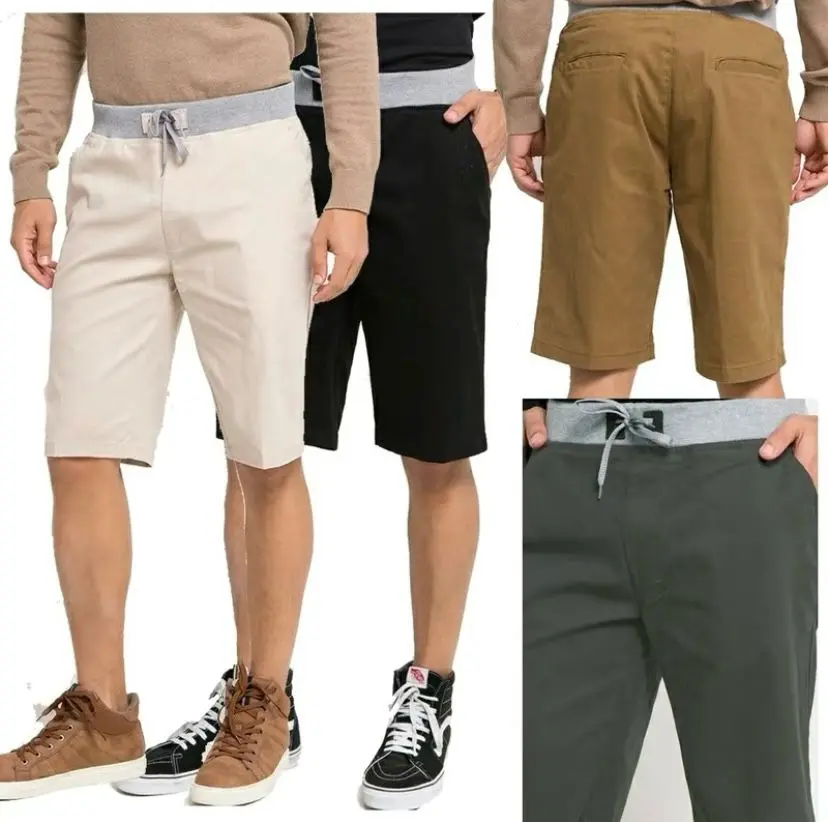 Celana Pendek Pria Chinos Polos Surfing Distro Santai Murah - Katun Twill & Katun Stre - Karet