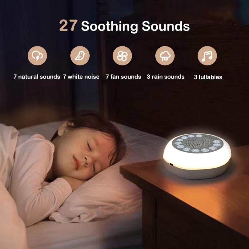 Làm dịu tâm trạng Di động Máy tạo tiếng ồn trắng Có thể sạc lại Đèn ngủ nhiều…