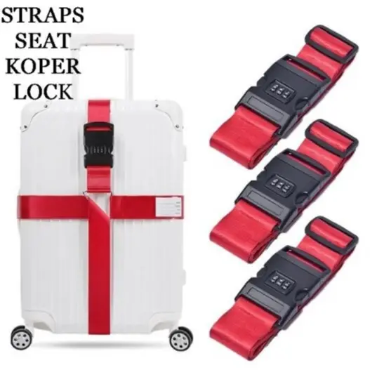 Luggage Cross Straps Belt Koper Tali Koper Bagasi Tali Pengaman Koper Serbaguna