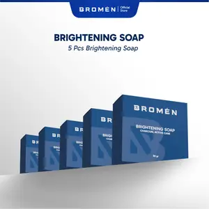 5 PCS BROMEN BRIGHTENING SOAP @50g [SABUN MENCERAHKAN WAJAH PRIA] | SKINCARE COWOK | Perawatan Muka Berminyak   Laki-Lak