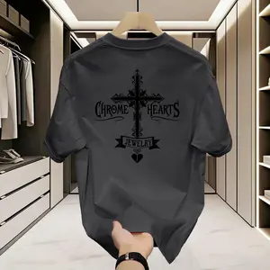 [COD]Kaos Pendek Pria Katun Premium Bernafas Motif Gaya Barat Retro Fashion Minimalis Oversize Lembut Bahan Nyaman dan Kualitas Terbaik crew neck