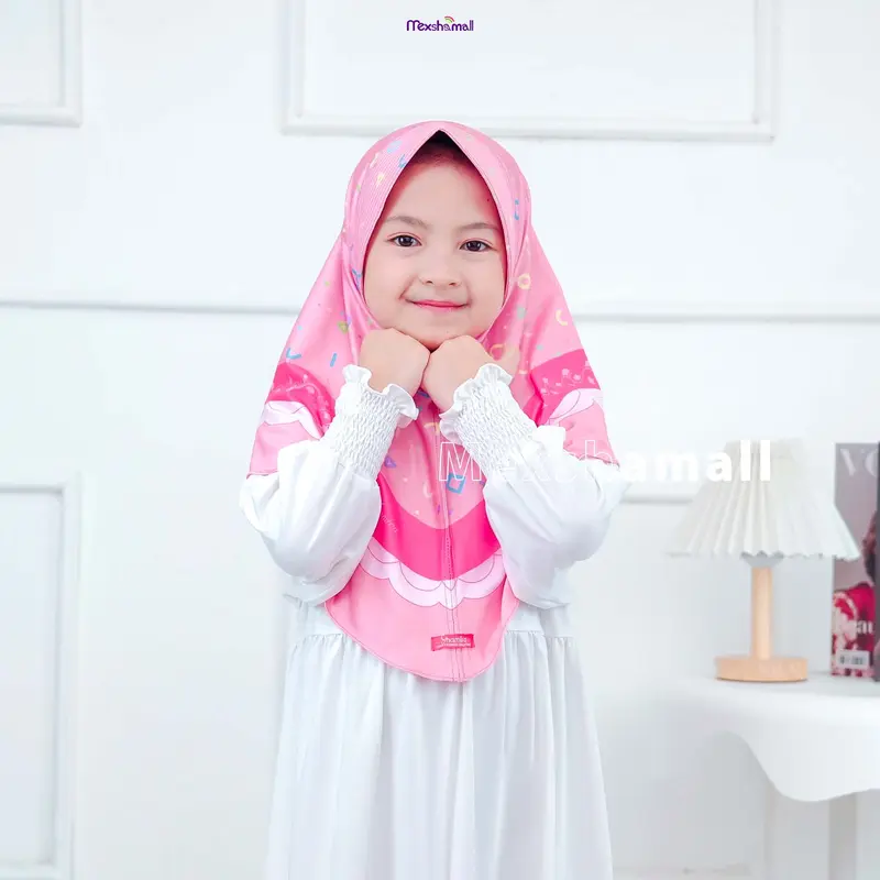 Shamira - Hijab Anak Motif Labubu I Kuromi Material Jersey I Kerudung Instan Anak Perempuan 3-9 Tahun 7