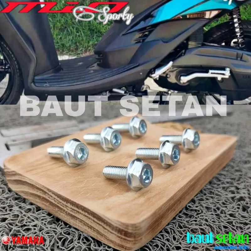 Baut dua kunci Dek/Pijakan kaki Mio Smile/Sporty 4