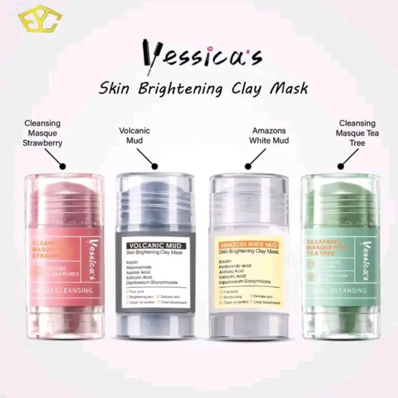 yessica's skin brightening clay mask 50gr