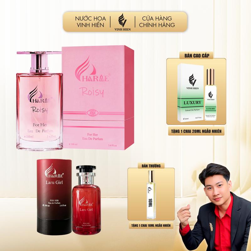 Nước Hoa Nữ ROISY 100ML (Tặng Kèm 1 Chai 20ml) - Cosmetic Xịt Thơm Women - CHARME PERFUME