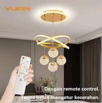 Gambar Pembayaran tunai saat pengiriman didukung. Lampu gantung LED ini cocok untuk berbagai ruangan, termasuk ruang makan, kamar tidur, dan dapur. Dilengkapi dengan tiga warna cahaya LED yang dapat disesuaikan. Termasuk remote control yang dapat dikonfigurasi. - 0583-Black dari yufin.Toko Kota Administrasi Jakarta Barat 5 Tokopedia