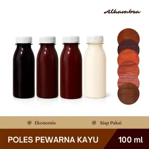 Poles Pewarna Kayu , Rotan , Triplek 100 ml - Cat Politur Praktis Siap Pakai