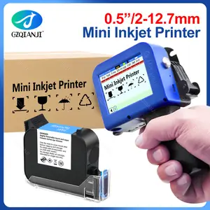 2-12.7mm Portable Handheld Mini Inkjet Printer Text QR Barcode Image Batch Number Logo Expire Date Label Coding Machine 28Langua