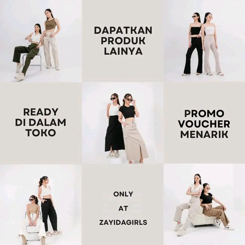 Zayida kiya cargo pants , celana cargo pants wanita 0