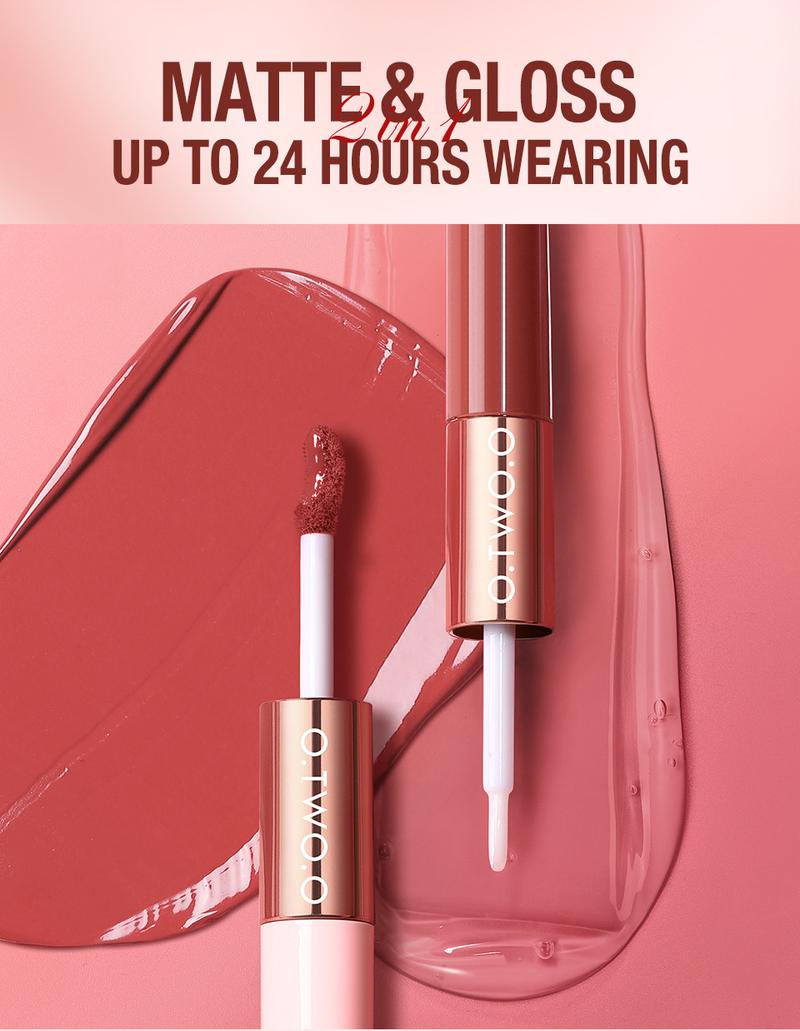 Product Introduction of O.TWO.O 2 In 1 Lipgloss Matte & Gloss Long Lasting Kiss-Proof Lip Makeup 29