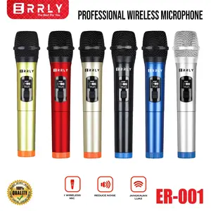 ERRLY Mic Microphone Karaoke 1Mic ER001 Wireless With Receiver System Set Mic Penagkap Wireless MIC Genggam UHF (Nirkabel)