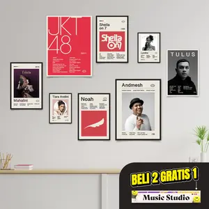 Hiasan Dinding Aesthetic Musik Pop Poster Band Minimalis Walldecor Pajangan Dekorasi Vintage Retro