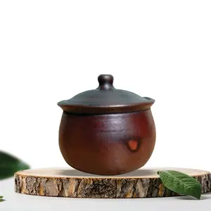 Kendil Wadah Ari Ari Bayi Tradisional Tanah Liat Handmade Kitchenware Ukuran Toleransi ±1 Cm Anak-Anak Coklat