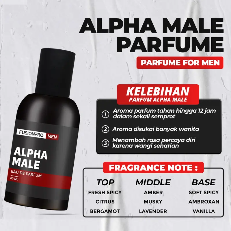Parfum Alpha Male Eau De Perfum - Parfum Pria Wangi Cowok Banget - FUSIONPRO MEN 2