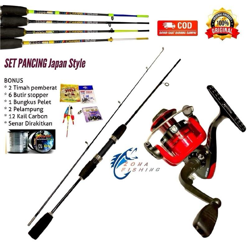 Set joran Hookup japan style 120 135 150 cm Fiber Solid siap pakai 0