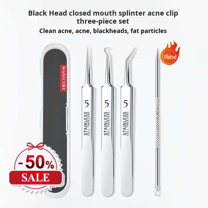 Bộ Kim Trị Mụn Siêu Mịn Kẹp Tế Bào Nhíp Loại Bỏ Mụn Đầu Đen Dụng Cụ Tuyệt Vời Để Cạo Và Bóp Mụn Trứng Cá Kim Trị Mụn Bằng Kim Loại Dụng Cụ Làm Sạch