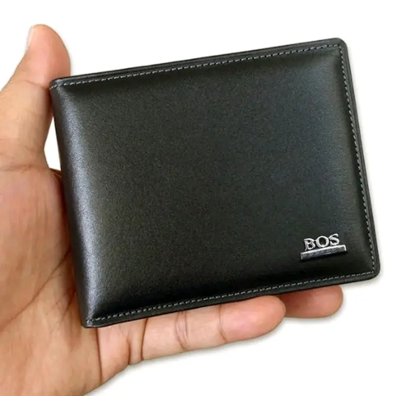 BAYAR DI TEMPAT Dompet Pria murah Dompet fashion pendek Dompet kulit sintetis Dompet kartu Dompet harga Grosir FREE BOX 0