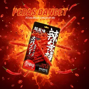 CHAO YOU WEI Spicy Sticks Rasa Pedas Harum - Pedas Banget Camilan Api Lezat (Netto 70g)