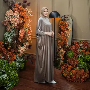 Dumma.id - Pakaian Wanita Yasmina Luxury Dress Lady Velver Bludru Aksen Suaroski Gamis Cantik