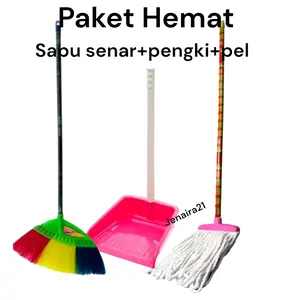 Paket Hemat Sapu Senar Pengki Dan Pel Lantai Set Pembersih Rumah Tangga