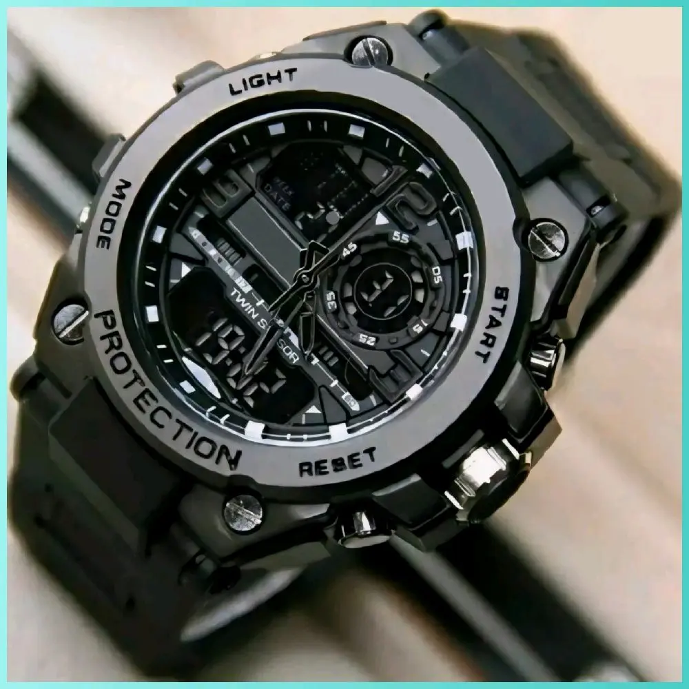 JAM+ BOX . JAM TANGAN PRIA DUALTIME G2 Water Resist sport Jam tangan pria jam rangan wanita Watches jam tangan unisex  Rubber