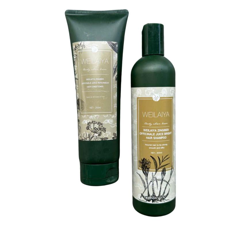 Bộ Dầu Gội Gừng Xả WEILAIYA Hỗ trợ mọc tóc, giảm gãy rụng, giúp tóc mềm mượt, chắc khỏe  Dưỡng Tóc dầu gội