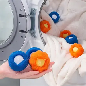 murah unik 4 Pcs Laundry Magic Ball Sponge Bola Spon Pembersih Serat Cuci Pakaian