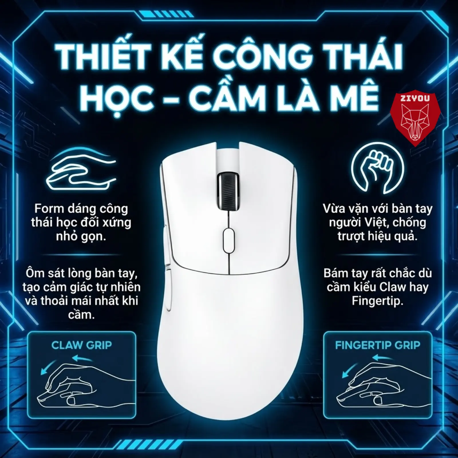 Chuột Gaming Không Dây Ziyou Attack Shark R1 Siêu Nhẹ Chip Paw3311 Cực Mạnh 3 Chế Độ Kết Nối Bluetooth / 2.4G / Type-C | BigBuy360 - bigbuy360.vn Chuột Gaming Không Dây Ziyou Attack Shark R1 Siêu Nhẹ Chip Paw3311 Cực Mạnh 3 Chế Độ Kết Nối Bluetooth / 2.4G / Type-C | BigBuy360 - bigbuy360.vn