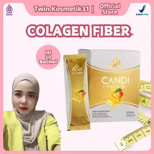 CANDI COLAGEN FIBER MINUMAN SERBUK RASA MANGGA ISI 10 SACHET collagen