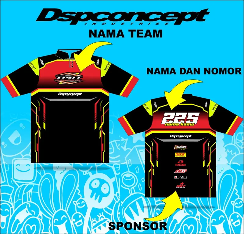 JERSEY RACING JERSEY RACING FULL PRINTING JERSEY CUSTOM JERSEY BALAP JERSEY TEAM Uniseks 1