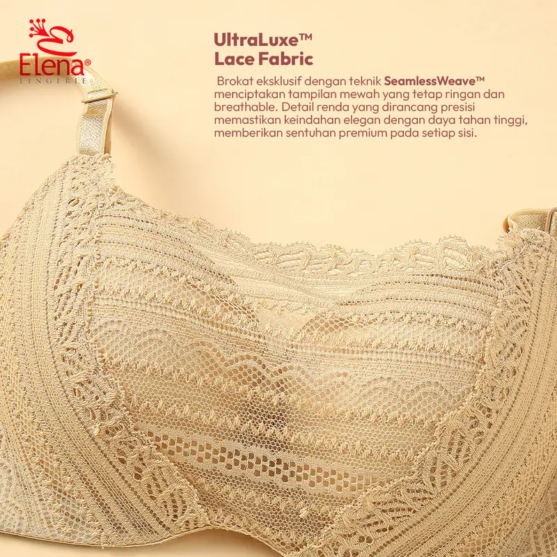 Elena Bandeau Wired Bra kawat Pakaian Dalam Wanita Busa Tipis 34B - 40B E 24534 2