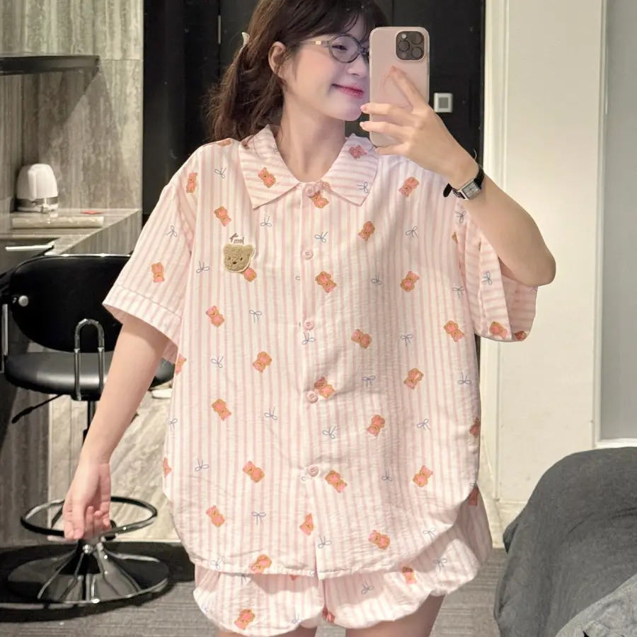 Bộ Đồ Ngủ Sọc Gấu