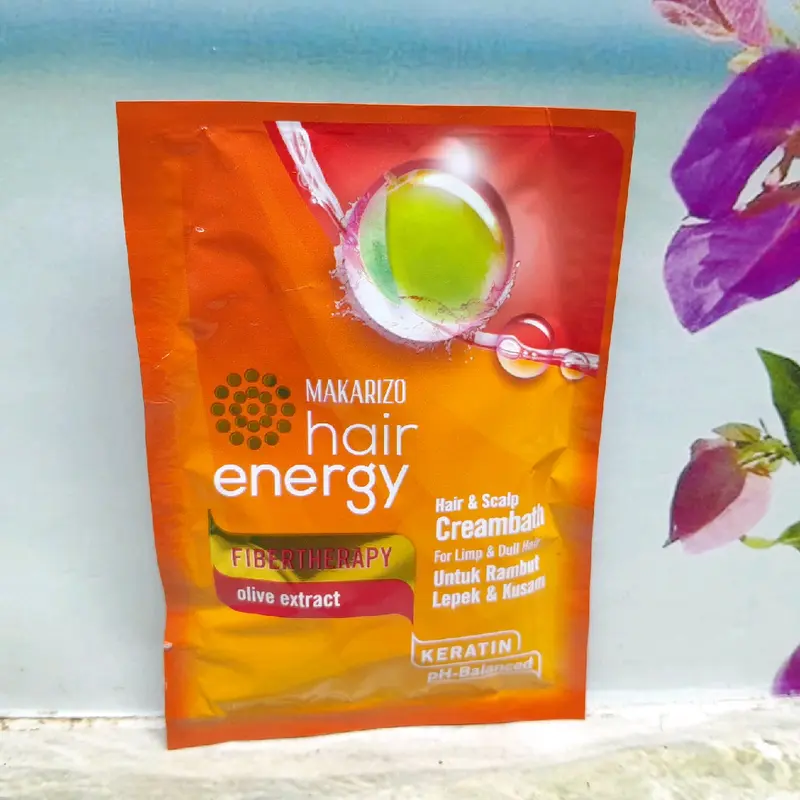 3 pcs ] Makarizo hair energy rambut creambath sachet 30ml original Conditioner Shampoo Perawatan 2