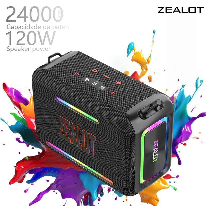  Loa Bluetooth ZEALOT S95 Cầm Tay Ngoài Trời Âm Trầm Mạnh 120W Loa Siêu Trầm Lớn 