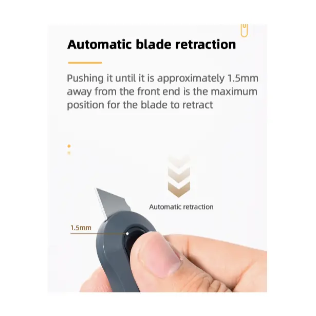 Deli Tools Home Series Mini Extenable Knife/ Cutter SK5 Blade ABS 12m / HT4007 / HT4007C / HT4007L 2