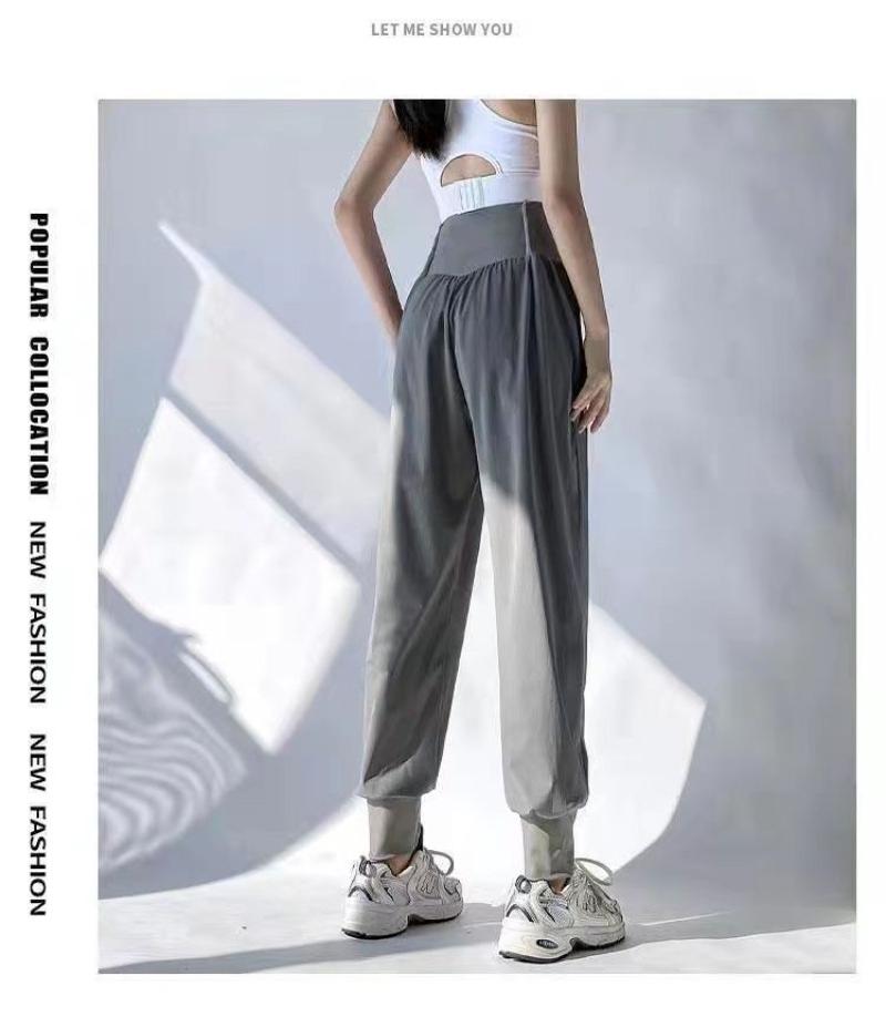 Product Introduction of Fitness girl belly tucked loose sweatpants corseted running outdoor spring summer thin high waist casual yoga trousers 8