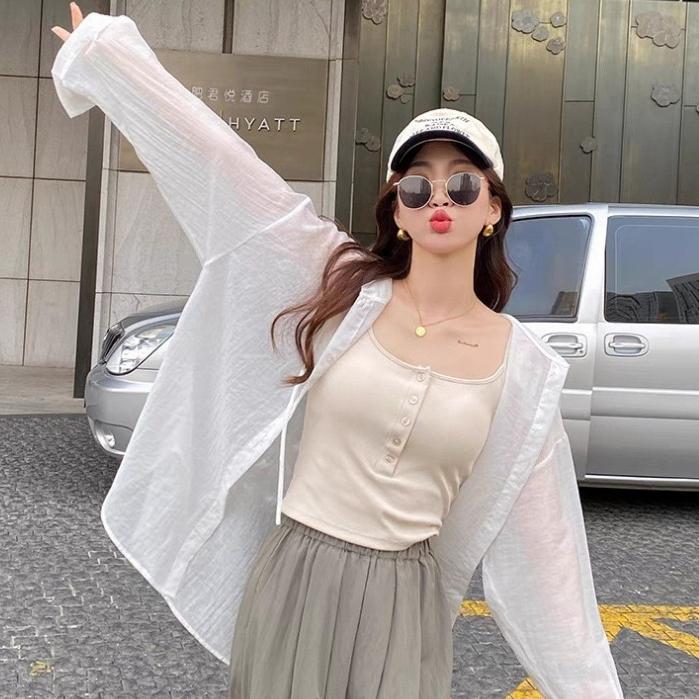 Tank Top Bra Wanita Busa Dalaman Kancing Korean Style 2