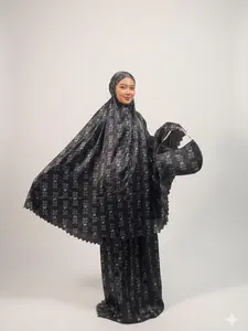 EFANI Mukena Dewasa Sutra Silk Premium Jacquard Mewah dengan Desain Elegan Kualitas Terbaik Bahan Sutra Silk Premium untuk Ibadah Sehari-hari