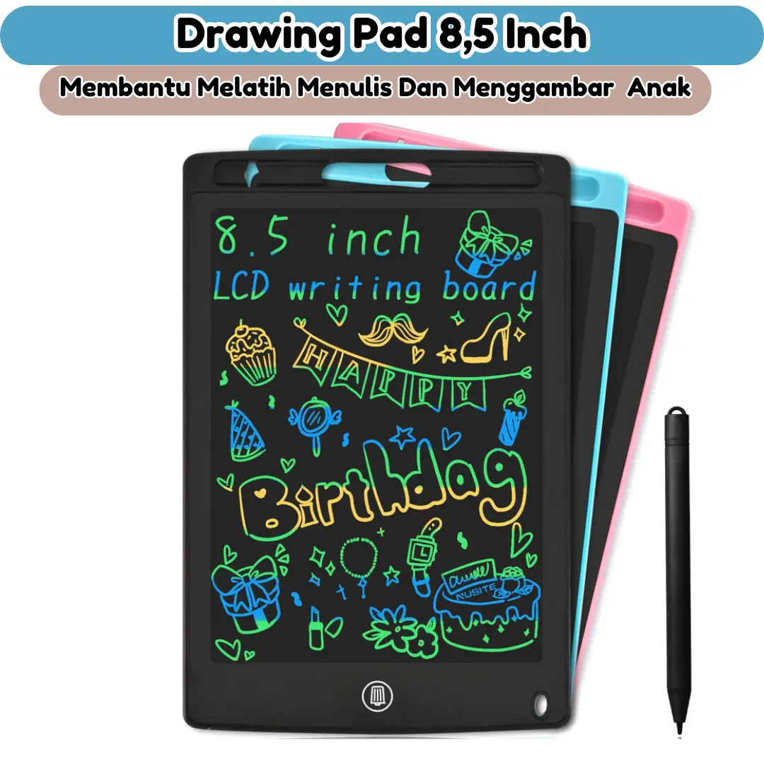 Papan Tulis Anak LCD Writing Tablet Drawing Pad Board 8,5 inch